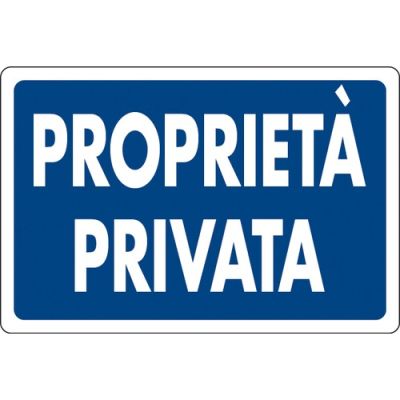 D & B Verona cartello proprietà privata 07704730