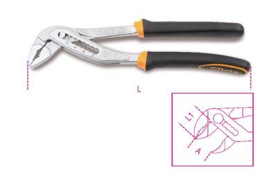 Beta pinza regolabile a cerniera chiusa bimateriale 1048BM