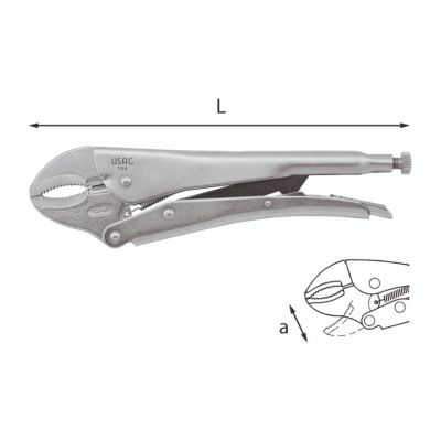 Usag pinze regolabili autobloccanti con ganasce concave 134