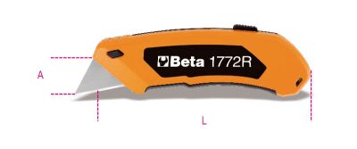 Beta cutter lama trapezoidale retrattile 1772R