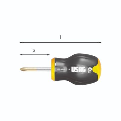 Usag giraviti corti per viti impronta a croce PHILLIPS 324 NPH