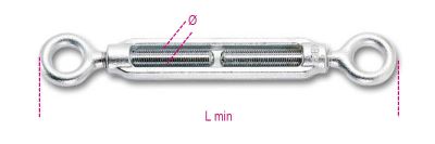 Beta tenditori a due occhi zincati 8005Z