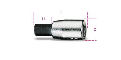 Beta chiavi a bussola maschio esagonale attacco femmina 1/4