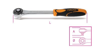 Beta cricchetto semplice con attacco quadro scorrevole 1/2