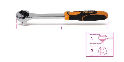 Beta cricchetto reversibile con attacco quadro maschio 1/2