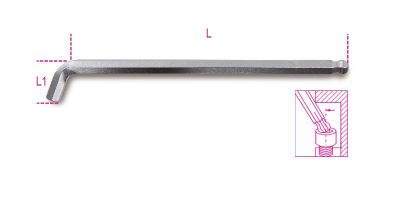 Beta chiavi maschio esagonale piegate 110° estremità sferica 96BPA