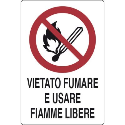 D & B Verona cartello vietato fumare e usare fiamme P0034400
