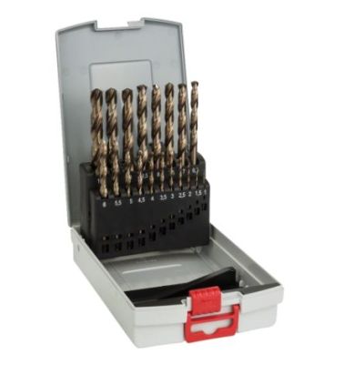 Bosch kit di 19 punte al cobalto per metallo HSS